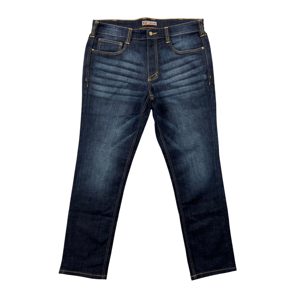 5.11 Tactical Defender-Flex Jeans Mens 35x30 Blue Slim Fit Rugged Work Outdoor